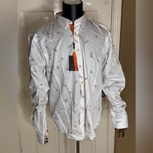 Eight X Modern Classic Button Down Shirt Color White Size XXL​​